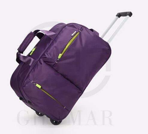 2016 Oem/odm Rolling Bag Polyester Trolley Duffel Bag Nylon Travel Bag With Trolly Hot Sale