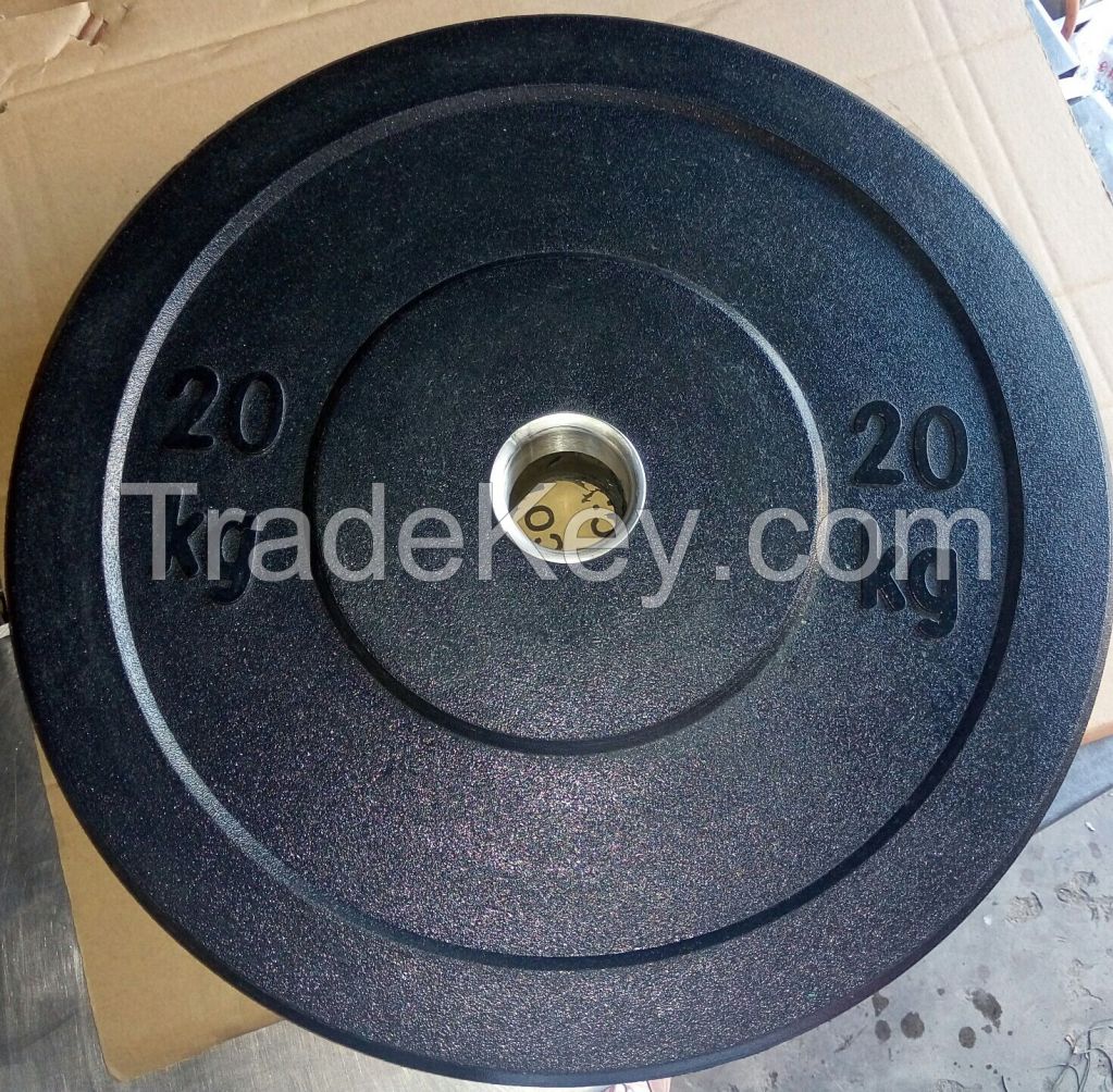 Weight lifting Fitness Equipment Olympic Rubber Barbell Plate