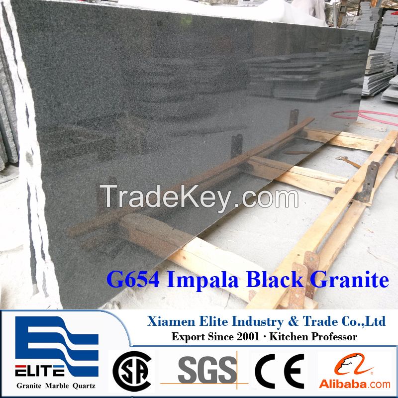 G654 Impala Black Granite Slab