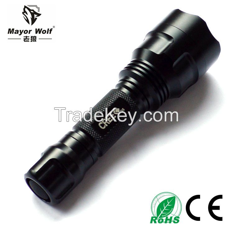 High power aluminum rechargeable led torch light for camping