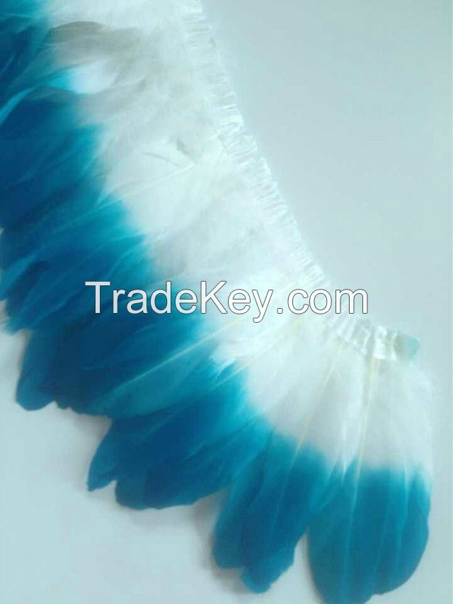 Dyed Goose Feathers Fringe