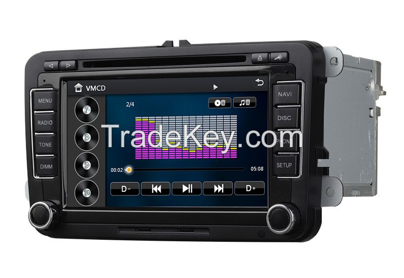 Car dvd GPS player for VW golf tiguan passat with RDS iPod bluetooth DVD SD USB mirror link function M-610
