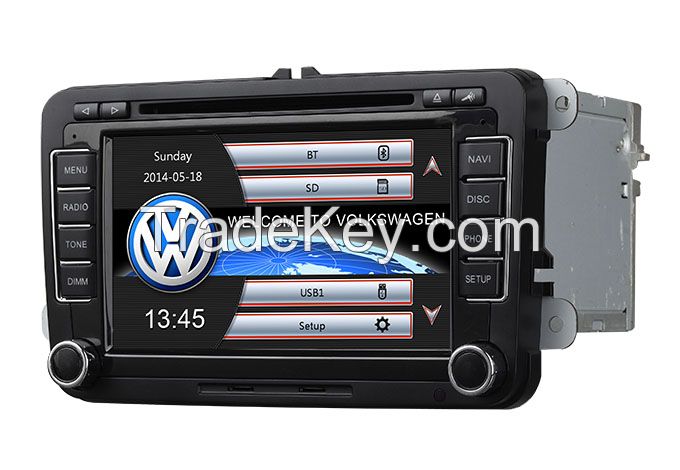 Car dvd GPS player for VW golf tiguan passat with RDS iPod bluetooth DVD SD USB mirror link function M-610