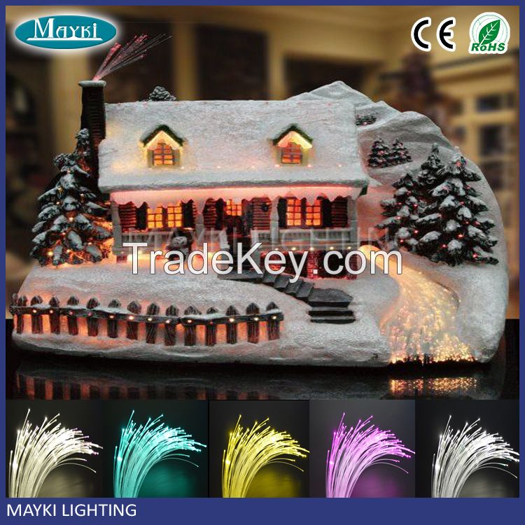 Fiber Optic Lighted Gingerbread Christmas House