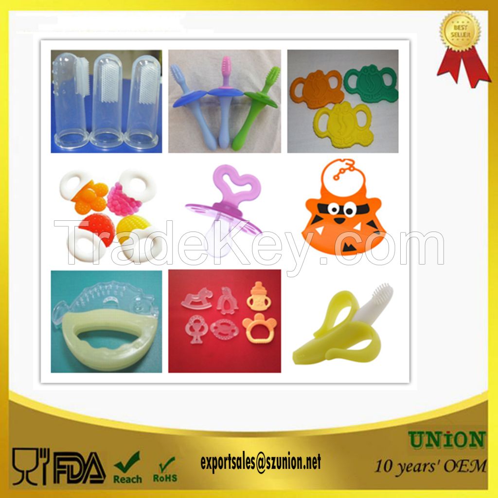 Customization Bpa Free Food Grade Silicone Baby Teether