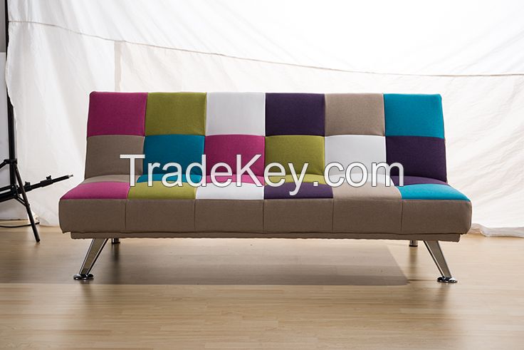 Two Folded fabric sofa bed