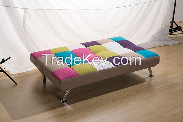 Two Folded fabric sofa bed