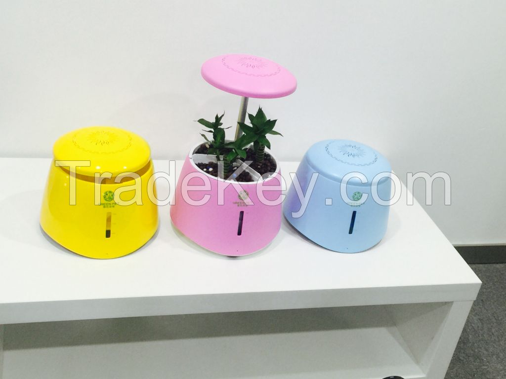 Automatic led light flower plant pot indoor