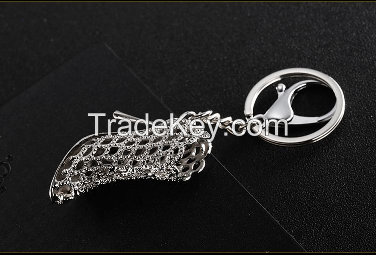 Creative lady's High-heeled shoes metal keychain /key ring