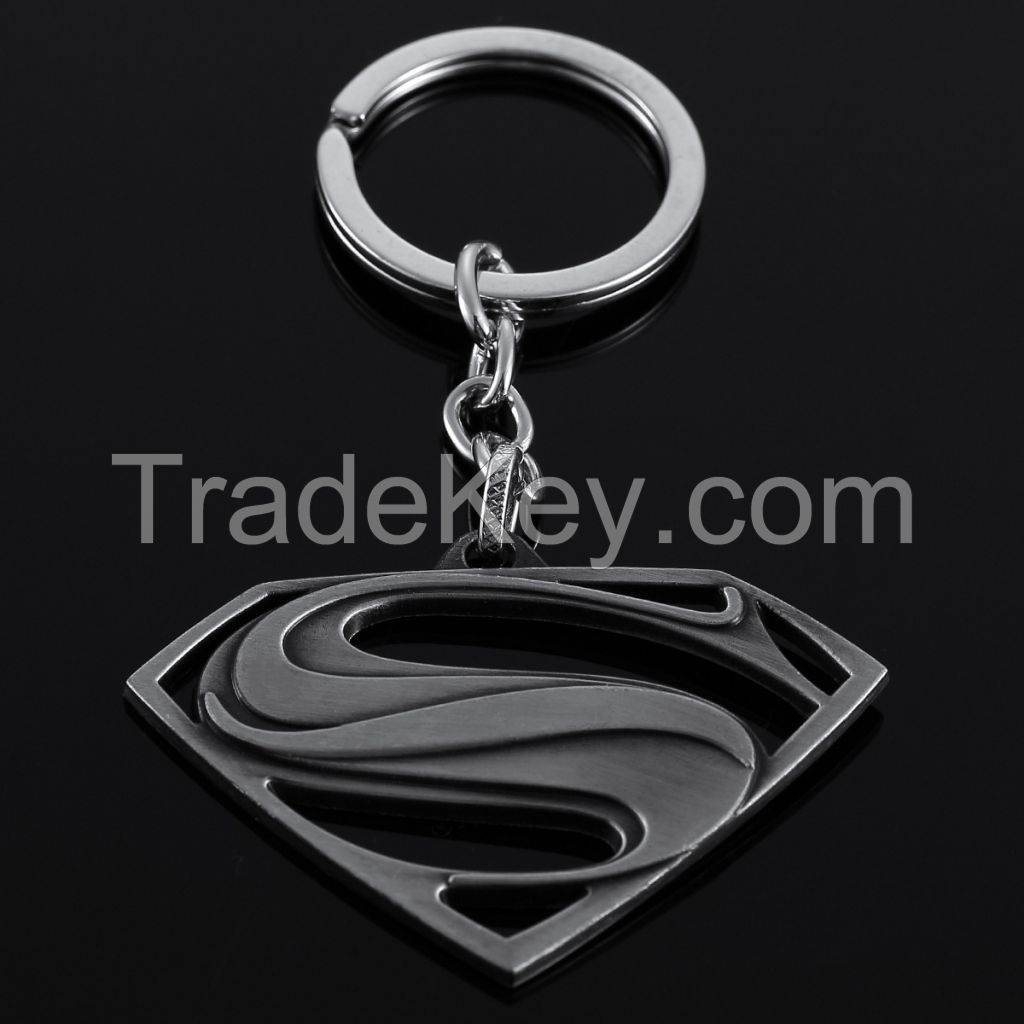 Creative Cartoon characters Superman metal keychain /key ring