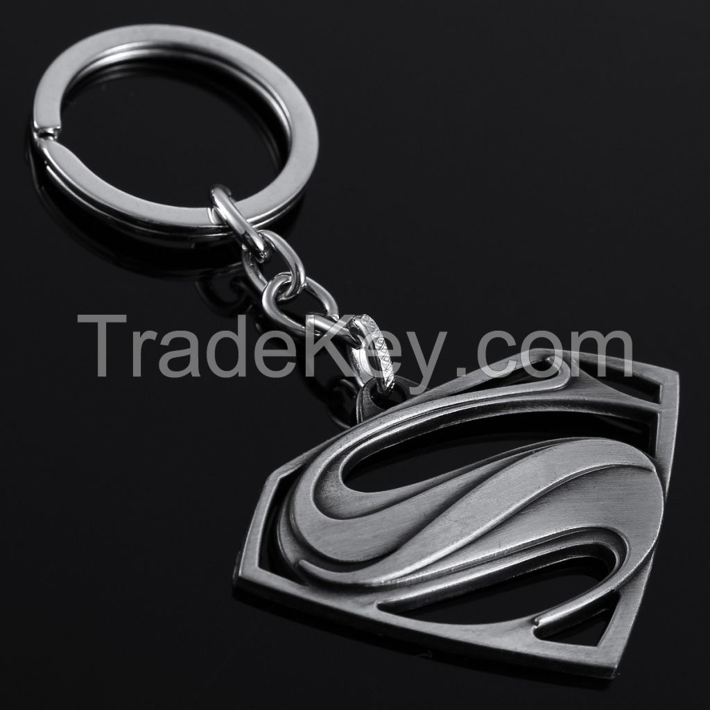 Creative Cartoon characters Superman metal keychain /key ring