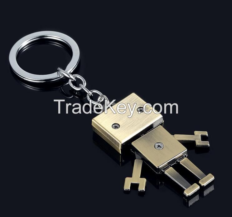 Creative robot metal keychain /key ring