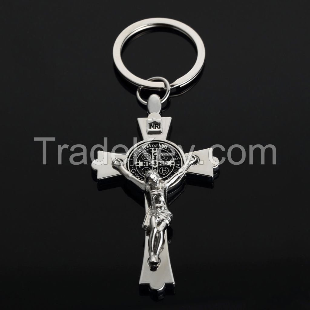 Creative cross metal keychain /key ring