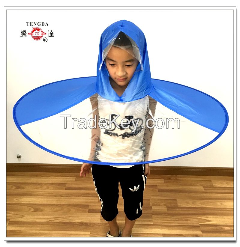 foldable pvc hat umbrella for kids