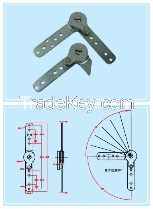 Metal  hinge for sofa headrest or armrest B033FT