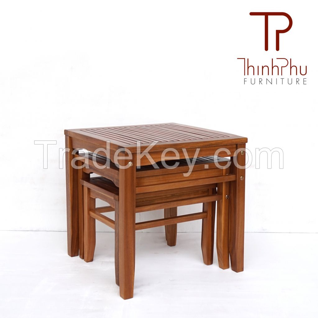 3pcs Side Table - Hight Quality Wood Side Table - For Indoor And Outdoor