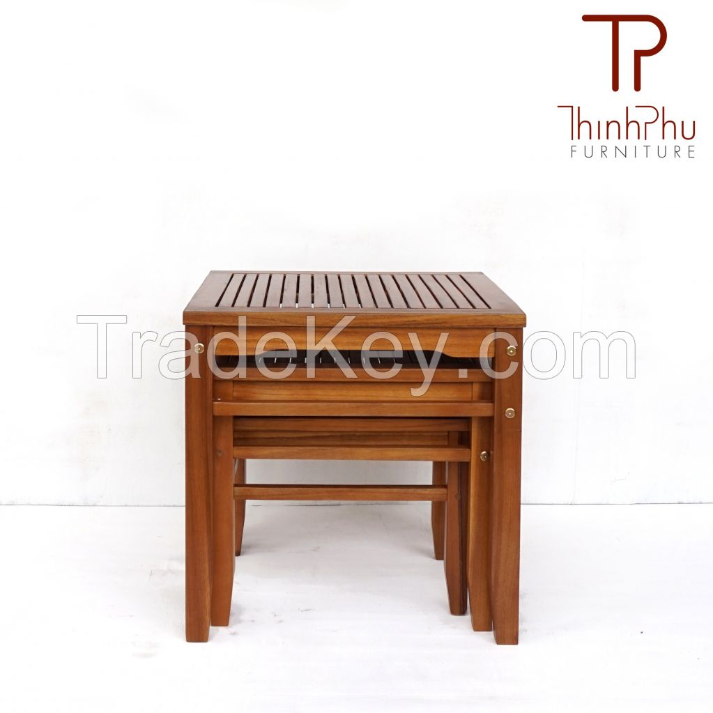 3pcs Side Table - Hight Quality Wood Side Table - For Indoor And Outdoor