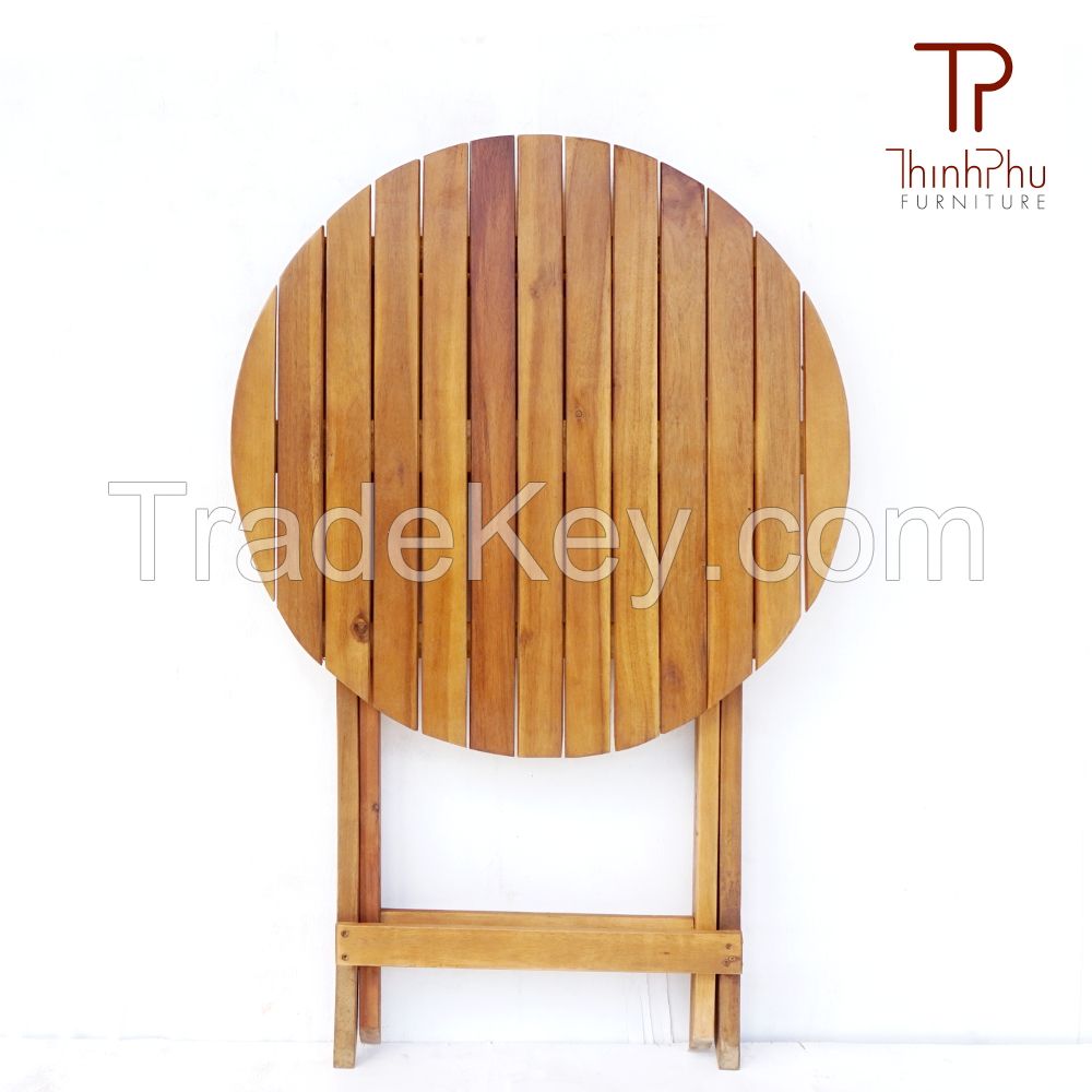 Round Table - Hight Quality Wood Outdoor Bistro Table - Furniture Fron Vietnam