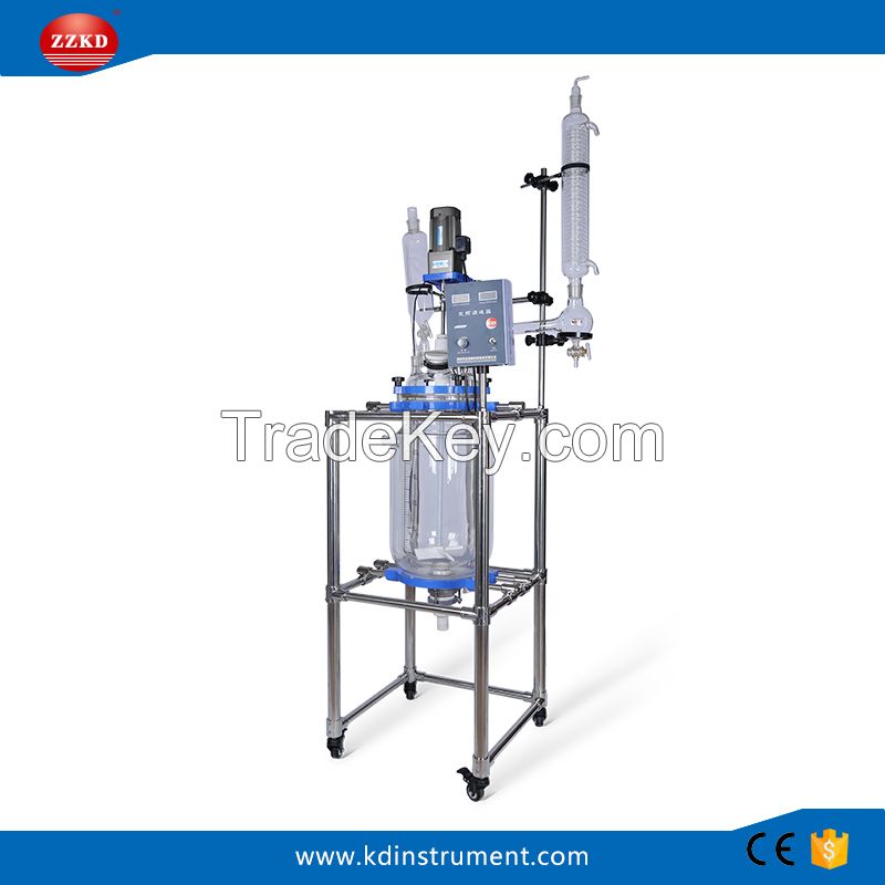 30L Lab Jacketed Chemicals Glass Reactor Factory Price