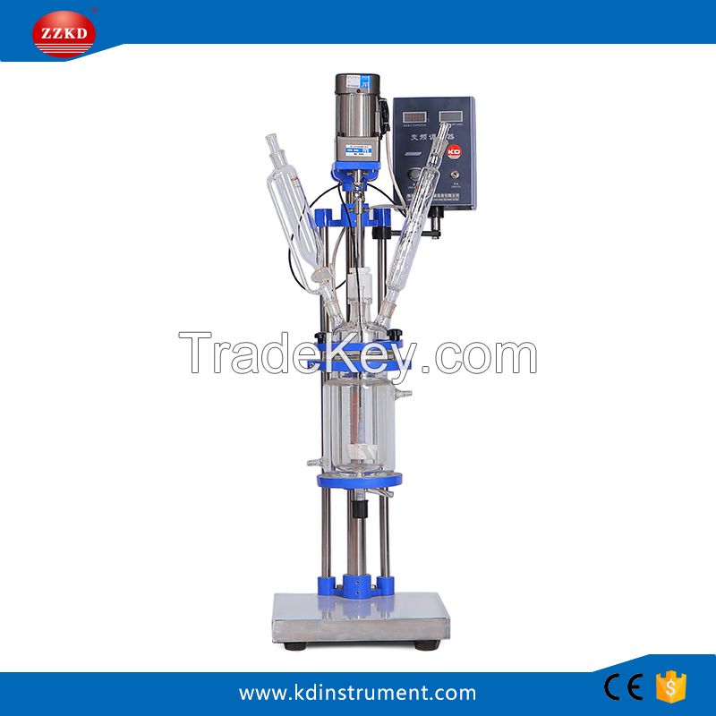 5L Laboratory Double Wall Chemicals Glass Reactor Manufacturer