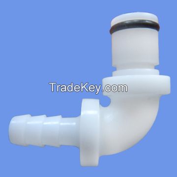 RoHS certificated Elbow Plastic Quick coupling IL1604HBL Male for tube ID 1/4" without valve function
