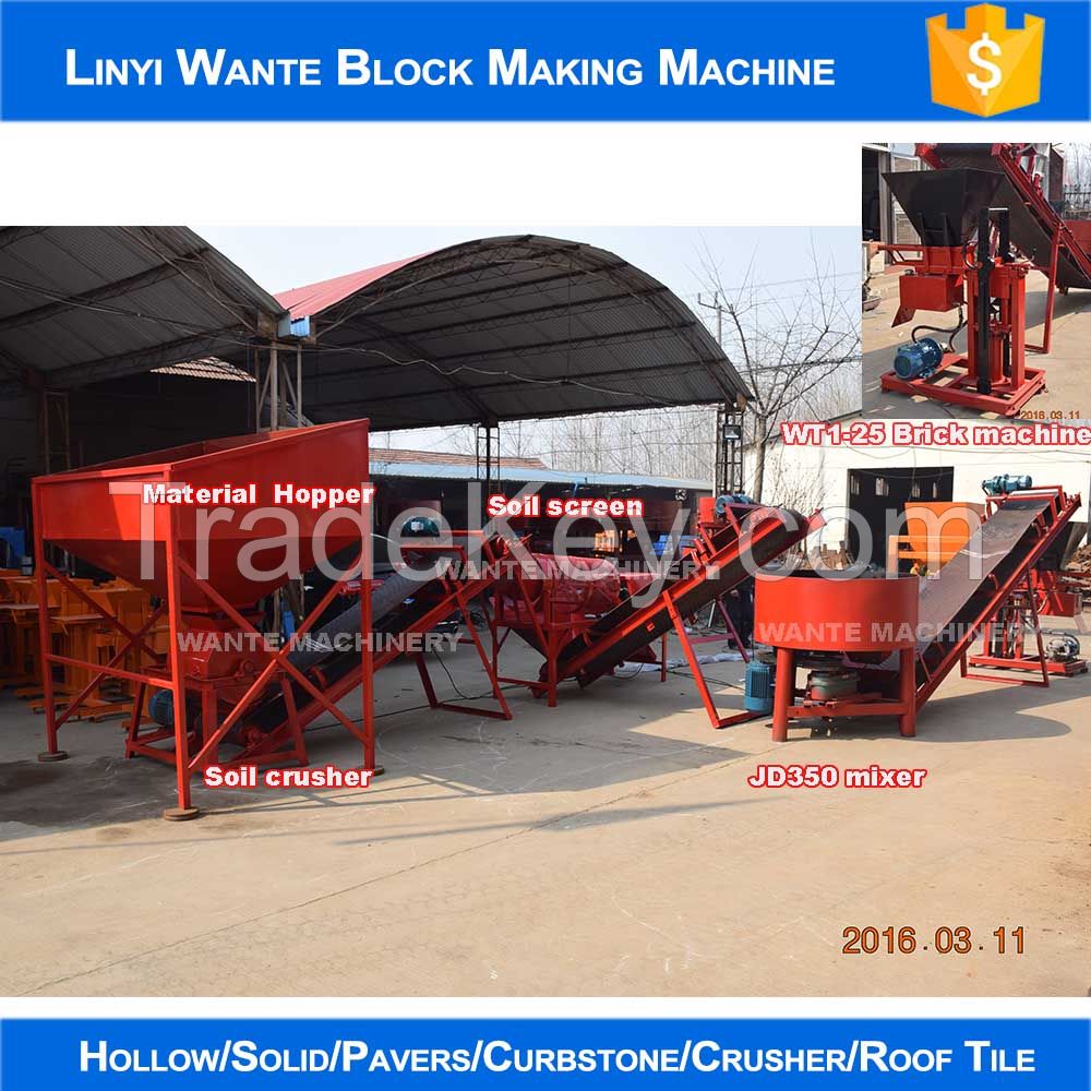 WT1-25 eco brava interlocking brick making machine