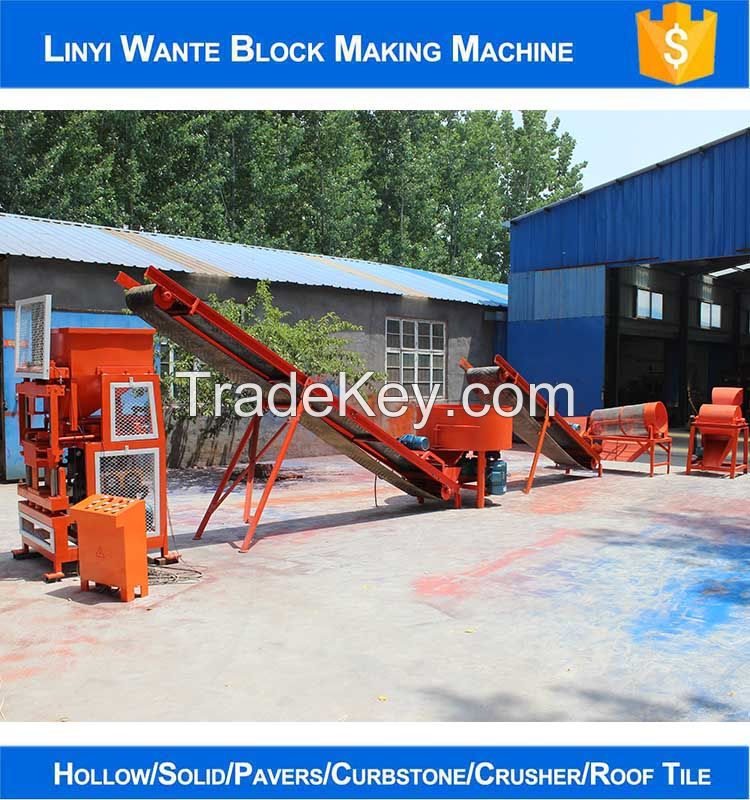 WT1-10 automatic soil interlocking  brick making machine