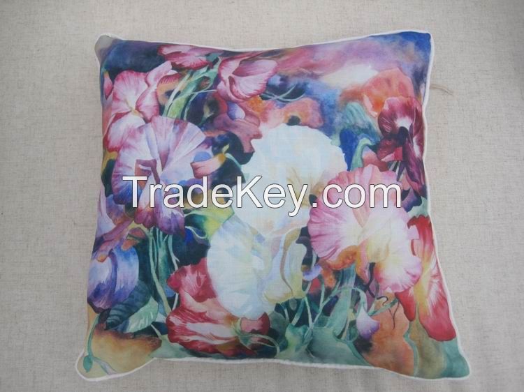 Polyester Cotton Velvet Linen blend PU cushion pillow case