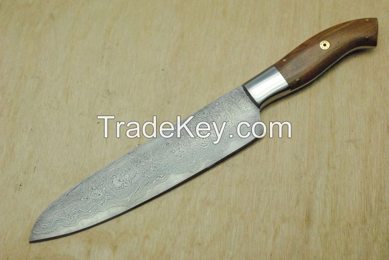 CUSTOM HANDMADE DAMASCUS CHEF KNIVES