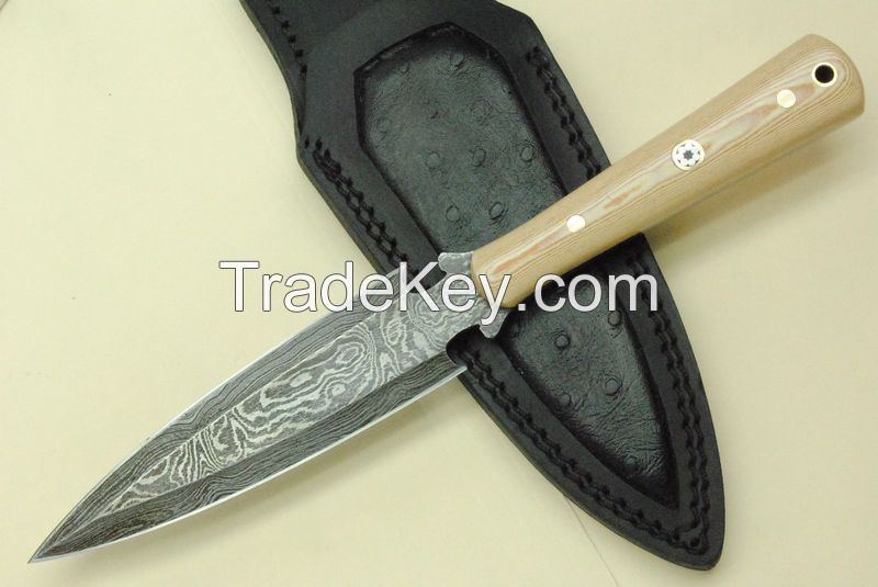 CUSTOM HANDMADE DAMASCUS DAGGER KNIFE