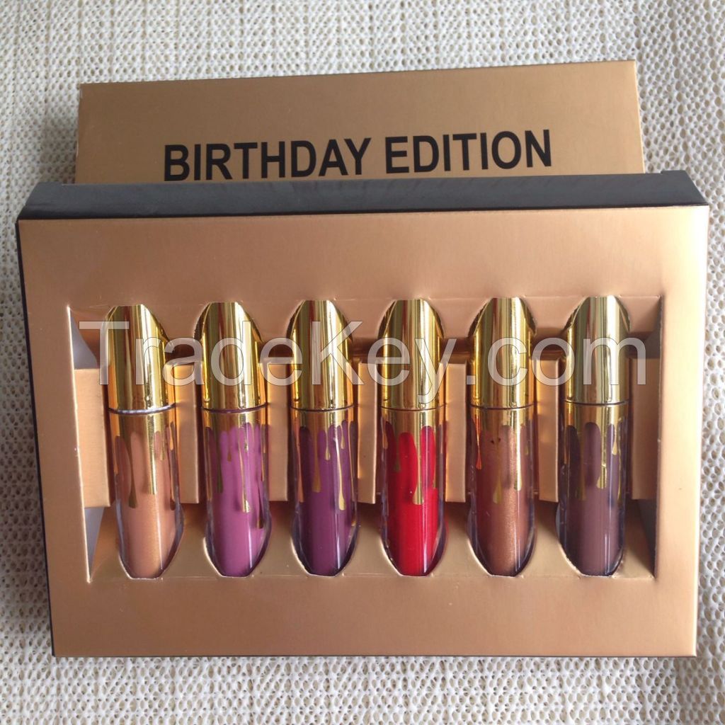 IN Stock 2016 Kylie Lord Metal Gold THE LIMITED EDITION KYLIE BIRTHDAY COLLECTION Kylie Cosmetics Birthday Edition with DHL SHIPPING 