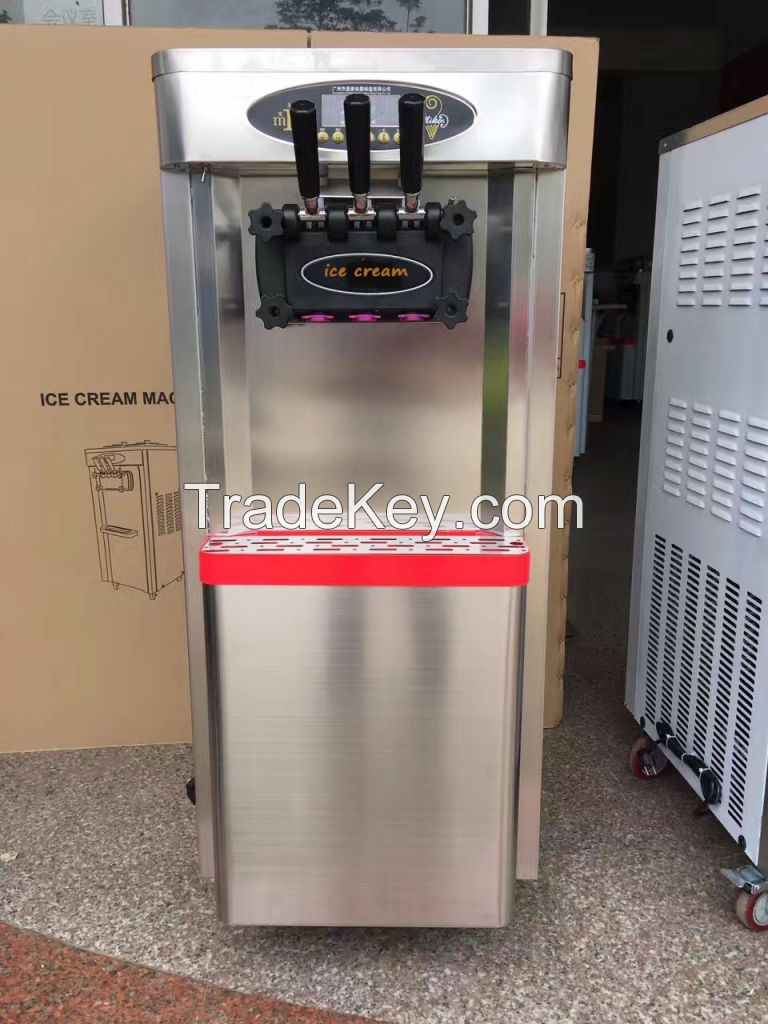 ice cream making machine commercial, three color whole body stainlee st