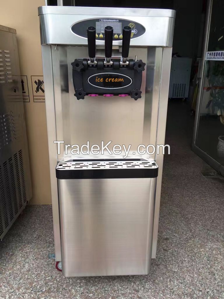 ice cream making machine commercial, three color whole body stainlee st