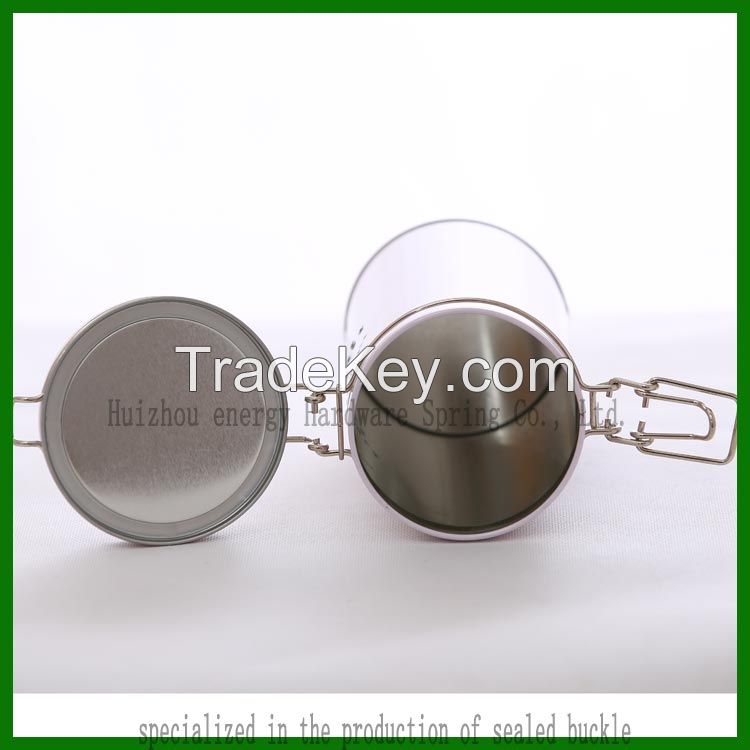 Wholesale Manufacturer China Leaf Proof Iron Lids And Metal Clips For Round Food Storage Cans