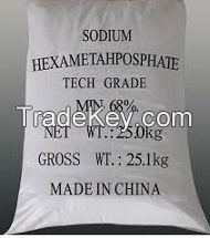 Food and tech grade 68% SHMP sodium hexametaphosphate additive made in china 