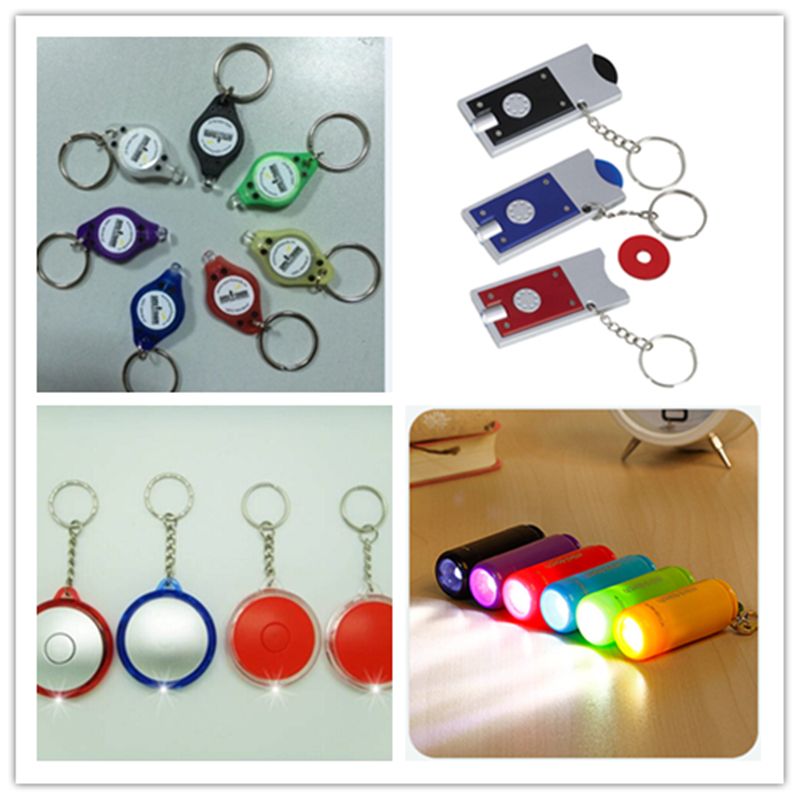 mini flashlight keychain led projector keyring key holder