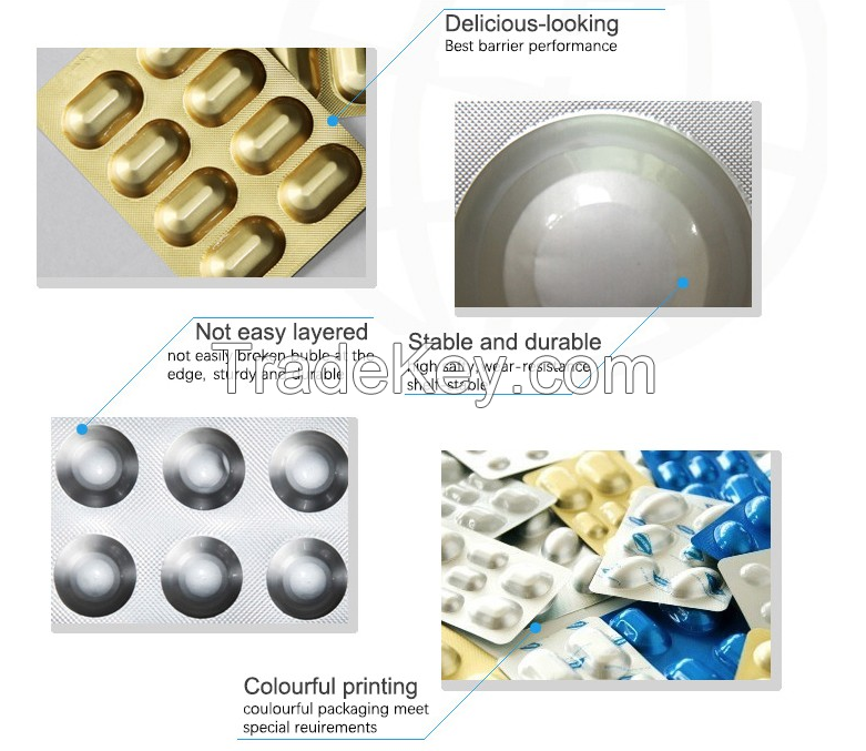 pharmaceutical printable blister packaging container aluminum foil