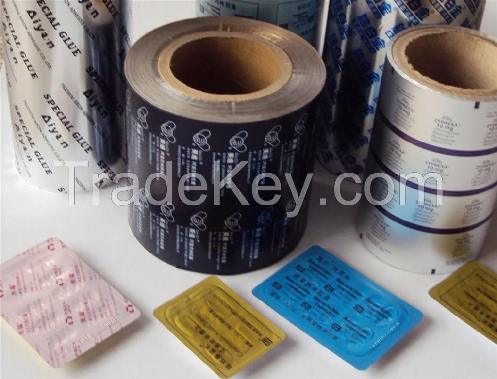 Hard temper PTP material printed aluminum foil for packing capsules