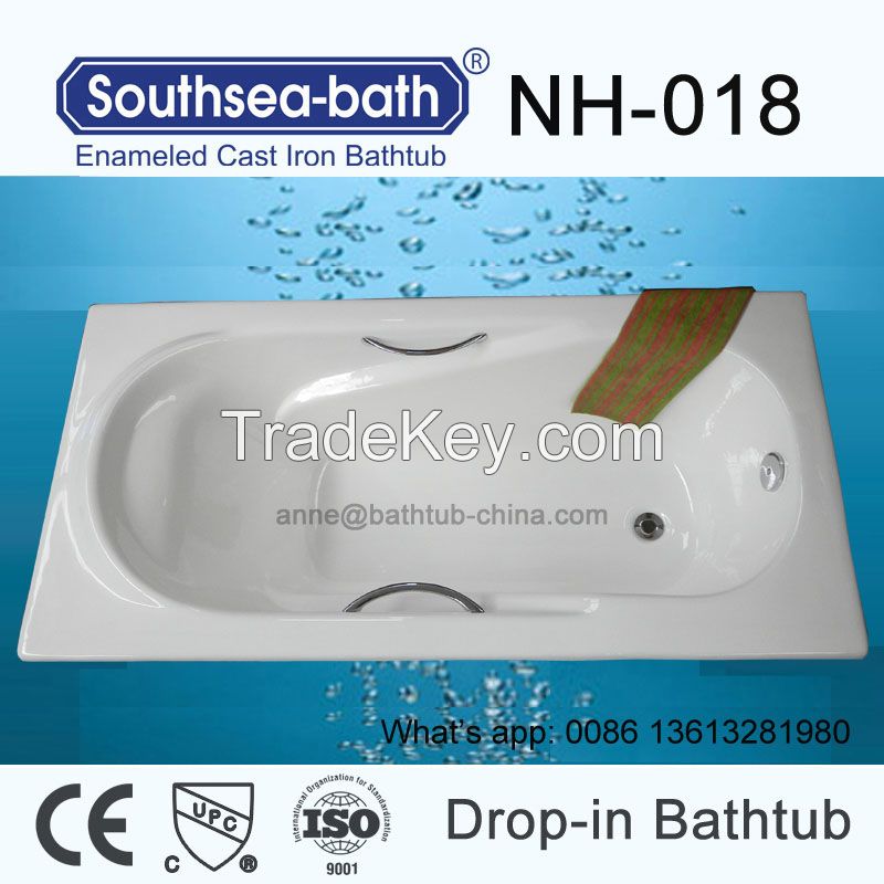 With Handel Built-in Used Cast Iron Bathtub