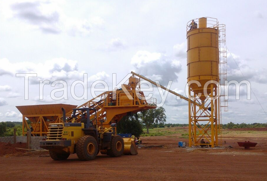 Mobile YHZS75 Concrete Mixing Plant batching plant on sale