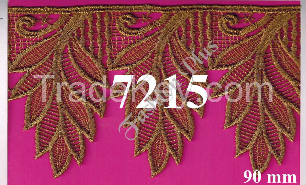New Style African Lace with gold zari for lady garments  from fashion plus
