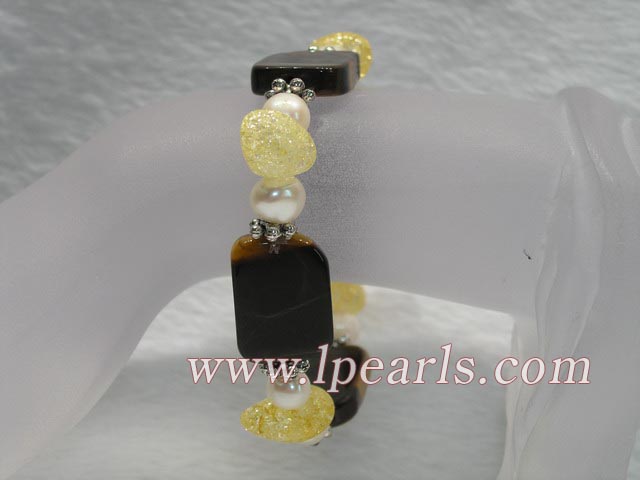 7-8mm white freshwater jewelry pearl bracelet