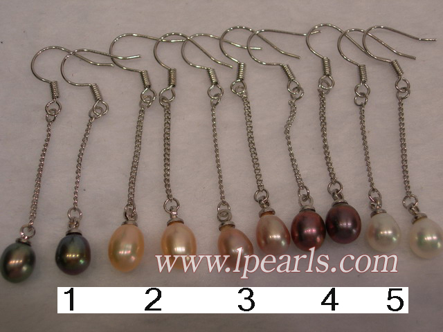 5*7mm tear-drop pearl dangling earrings