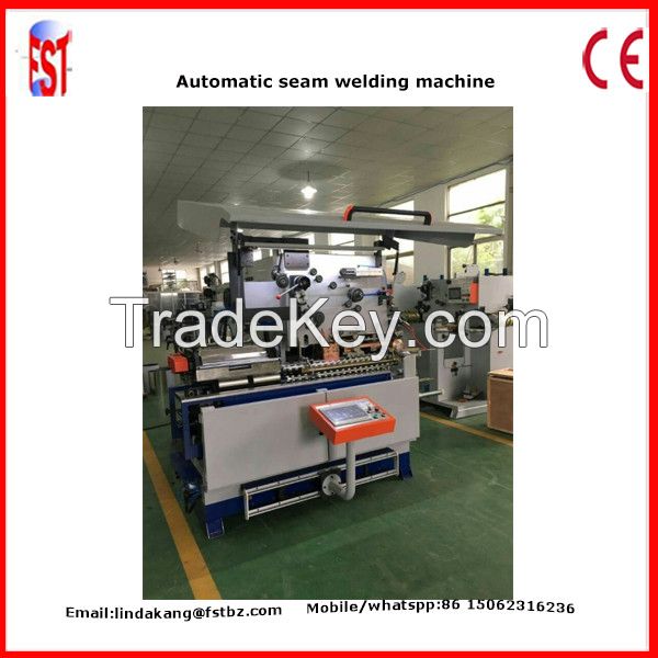 Automatic rolling seam welding machine for metal can