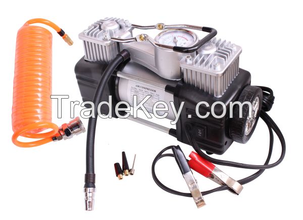 Double-cylinder Car Air Compressor with LED light (DA1101)