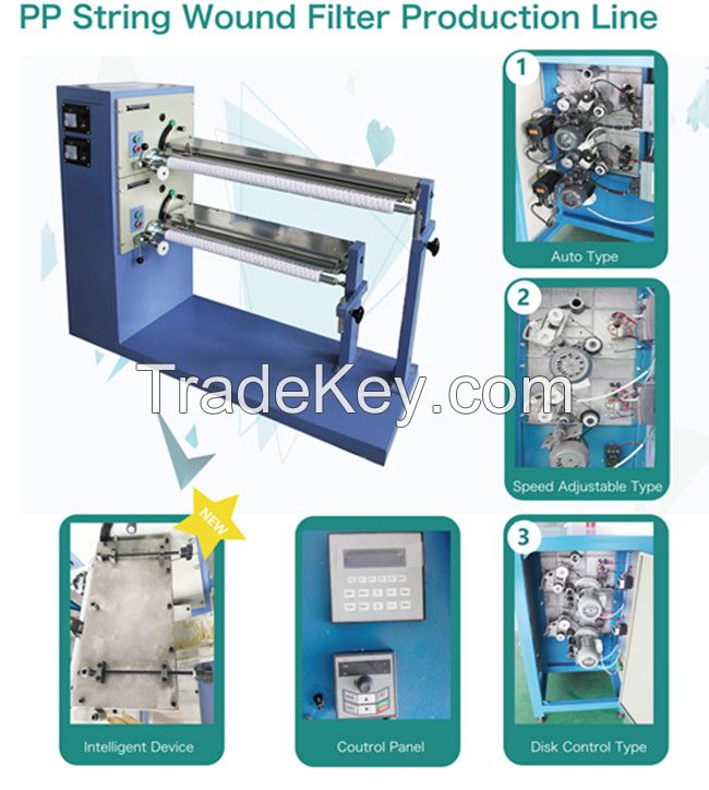 2016 fully automatic PP string wound filter cartridge machine