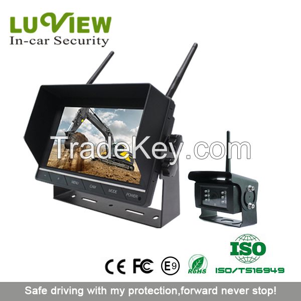 4-CH Video input Car monitor waterproof 2.4Ghz digital 7 inch wireless monitor