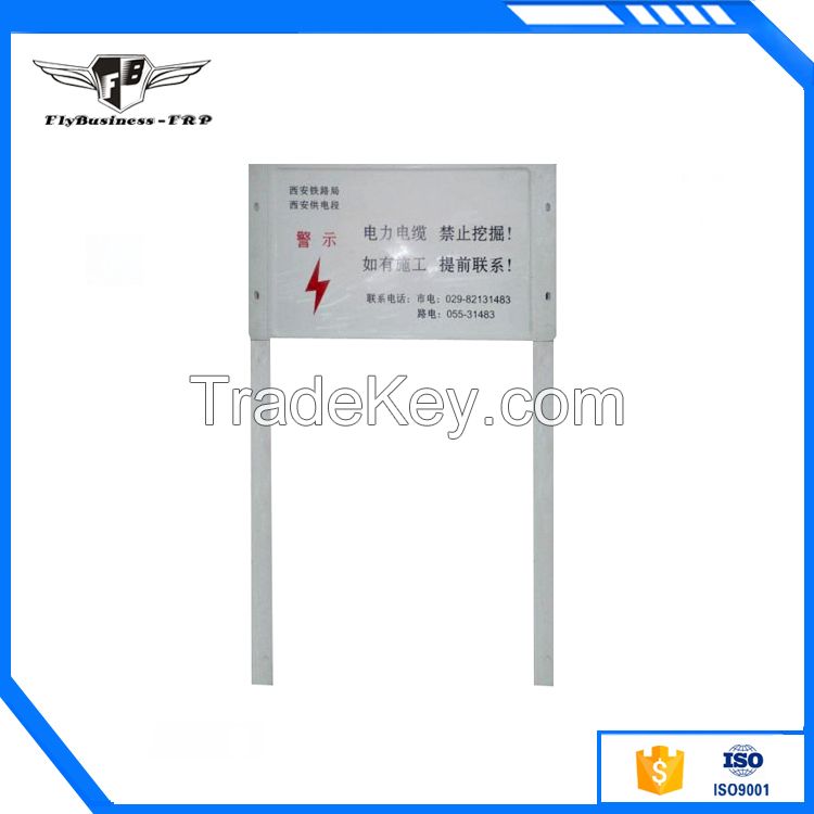 FRP warning sign pile post