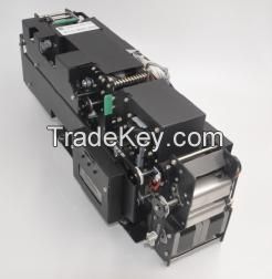 Line thermal ticket printer with double channel entering ticket