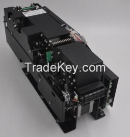 Ticket issuing unit   with fast efficient double magnetic  head structure for railway ticket